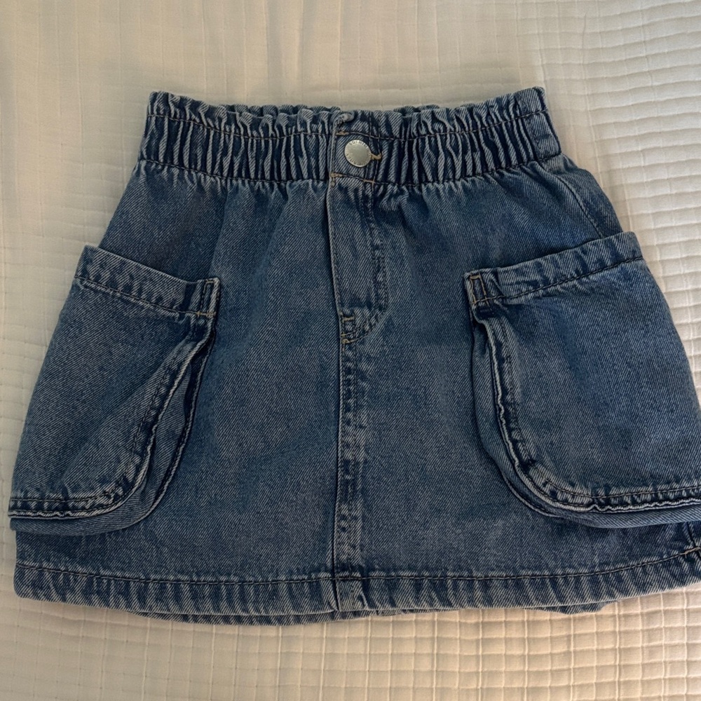 Girls H&M Denim Mini Skirt with Pockets